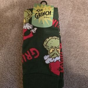 Dr. Seuss Grinch Green and Red Socks